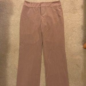 AB Studio Women’s Beige Straight Mid-Rise Flat Dress Pants